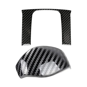 

Gear Shift Knob Cover for Honda Civic 2016 -2019 10Th Gen & Carbon Fiber Style Console Gear Box Panel Cover