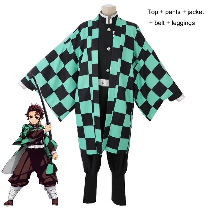 Demon Slayer Kimetsu no Yaiba Kamado Nezuko косплей костюм на Хэллоуин томиока танджиру камадо Giyuu зенитсу кимоно для мужчин