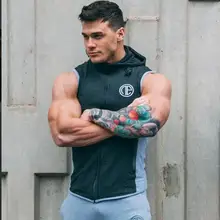 Стиль спортивный комплект Для Мужчин's мышцы брат жилет брюки Фитнес Slim Fit