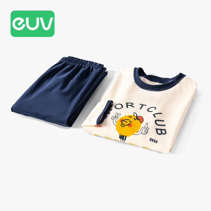 

Boys' Pajama Long Sleeve Children Spring And Autumn Pure Cotton Big Virgin Boy Autumn Thin Home Wear Autumn Clothing Set