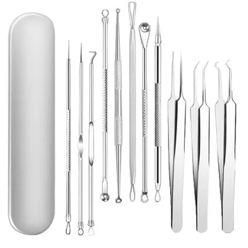

11Pcs Stainless Steel Pin Acne Cleaning Tool Blackheads Needles for Beauty Cleaning Women