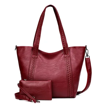 

New Style Big Bag Simple Large Capacity Soft Surface Handbag Fashion Mom Crossbody Bag