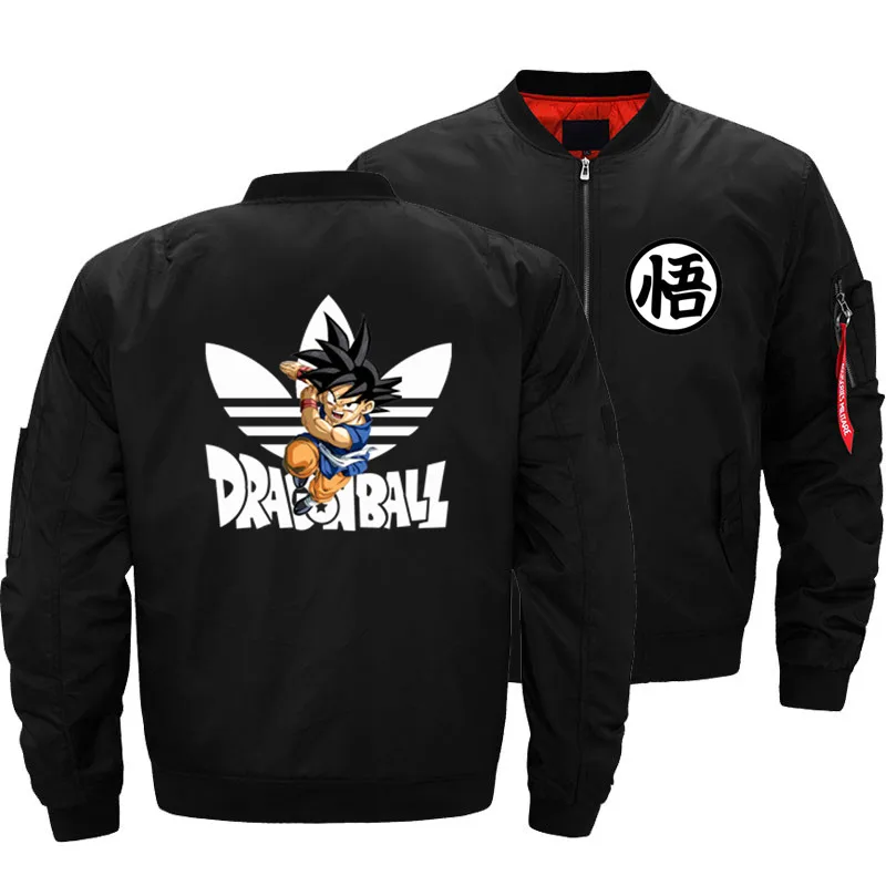 Work clothes Men Bomber Jackets Dragon Ball Z Super Son Goku Cosplay Vegeta Flight Jacket Pilot Air Force Military Motorcycle | Мужская