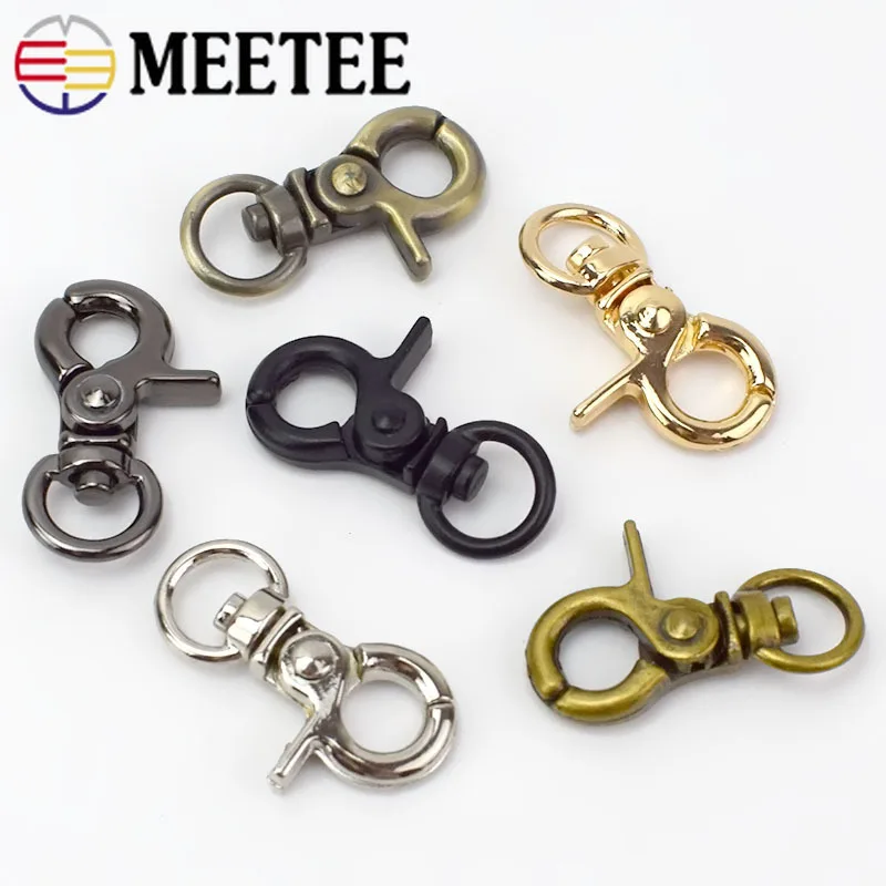 5/10/50 шт. Meetee 10 мм металлические застежки для сумок с пряжкой поворотный замок
