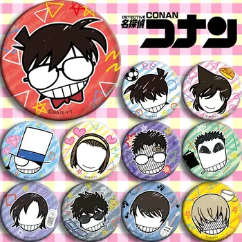 

Japan Anime Detective Conan I Cosplay Badge Cartoon Brooch Pins Collection Backpacks Badges For Bags Button gifts