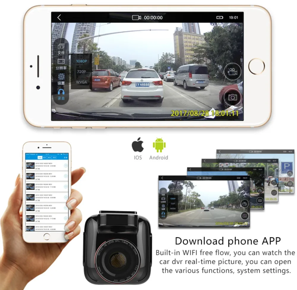 Dash Cam двойной объектив Full HD 1080P 2,4 "ips автомобиль DVR Камера фронтальная + задняя камера ночного видения видео рекордер g-сенсор режим парковки HD