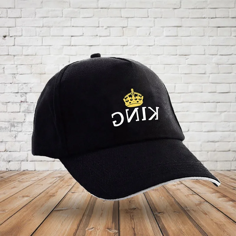Новинка, кепки KING QUEEN, новая мода, хип-хоп бейсболки, холщовая шапка с буквенным принтом, для влюбленных, Snapback, Солнцезащитная шляпа для мужчин и женщин, шапки