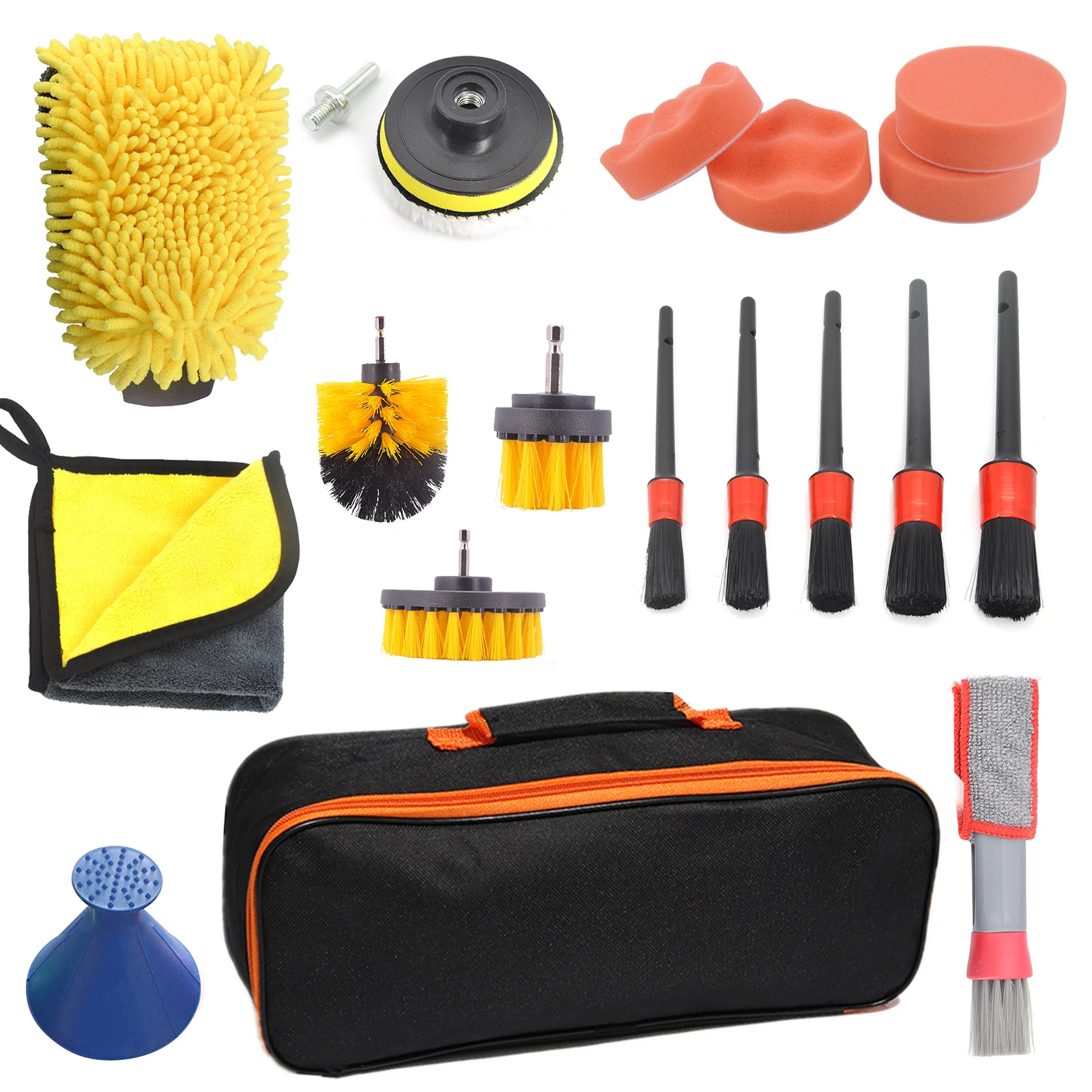 20Pcs Car Wash Kit Cleaning Brush Detailing Brush Set Dirt Dust Clean