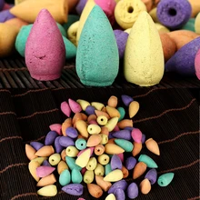 50/100/200/300 шт./пакет Ладан дым обратный Ладан смешанные Цвет сандаловое дерево ароматный ароматерапия индийский Тибетский конусов