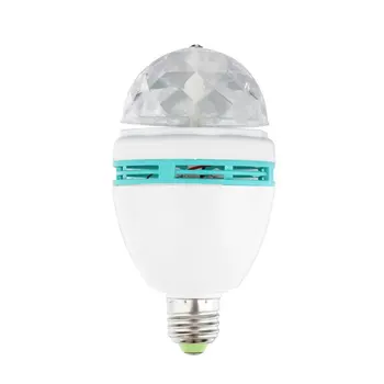 

E27 3W RGB LED Crystal Ball Effect Light Rotating Stage Lighting Disco Party
