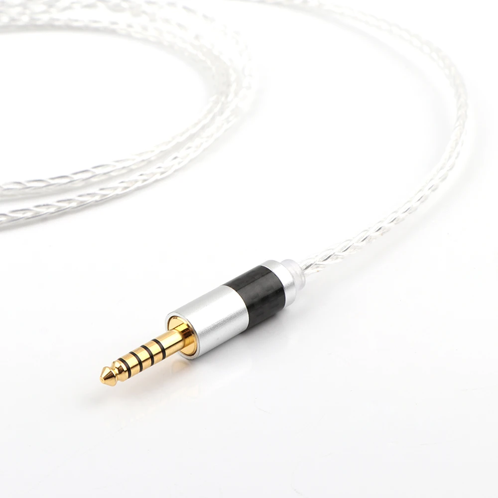 hifi 2 5mm TRRS 4 4mm Balanced Male 3 5mm Jack to RCA Plug Aux Cable 8x 1 0mm Silver Wire Headphone Amp