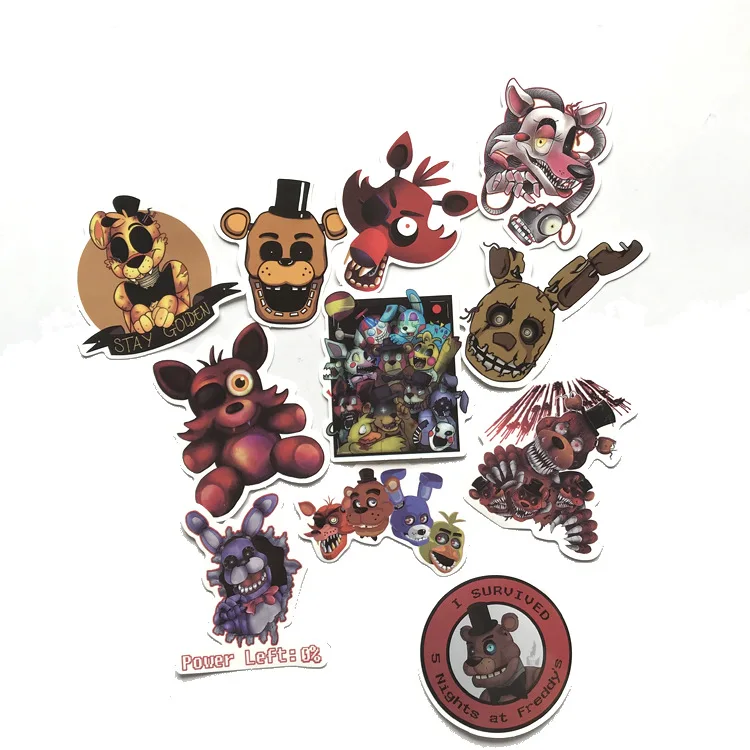 12 комплектов в партии «Five Nights at Freddy's», «пять ночей медведи 11 шт./компл. мультфильм дети Пастер вентиляторы забавные наклейка для скрапбукинга "сделай сам" Стикеры для мобильных устройств на подарки