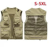 Summer Men's Mesh Quick-dry Tactical Vest Multi-pocket Photographer Fishing Hiking Jacket Tool Sleeveless Outdoor Waistcoat 5x 1