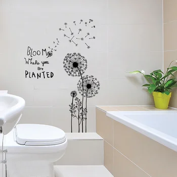 

1PC Peel and Stick Non-toxic Creative Dandelion Wall Decals TV Sofa Background Decoration