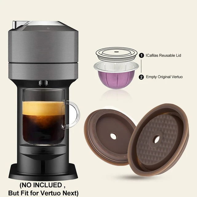 Icafilas-sello de cápsula de café Nespresso Vertuo, láminas de aluminio,  crema, tapa de filtro, pegatina para Nespresso Vertuo Plus - AliExpress