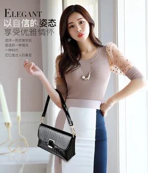 

2019 New Style Lady Bag Europe And America Crocodile Pattern WOMEN'S Bag Hand Single-shoulder Crossbody Bag Women's