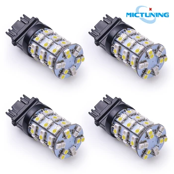 

MICTUNING 4pcs T25 3157 1210 60 SMD Dual Color White Amber Switchback Auto LED Turn Signal Lights Brake Lamps Car Warning Bulbs