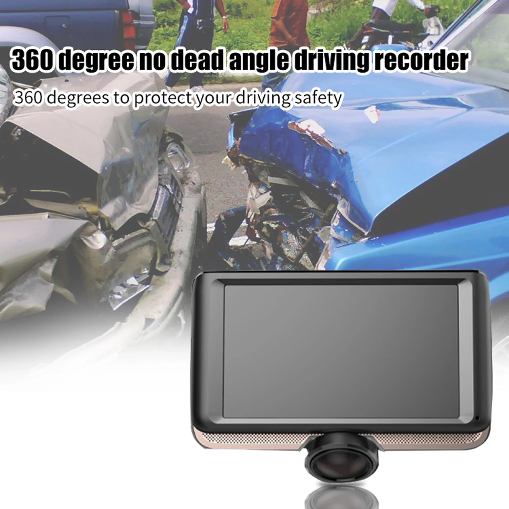

360 Degree Car Dash Cam Driving Dashboard Video Recorder FHD 1080P G Sensor Front Camera Loop Night Vision Parking Monitor Auto