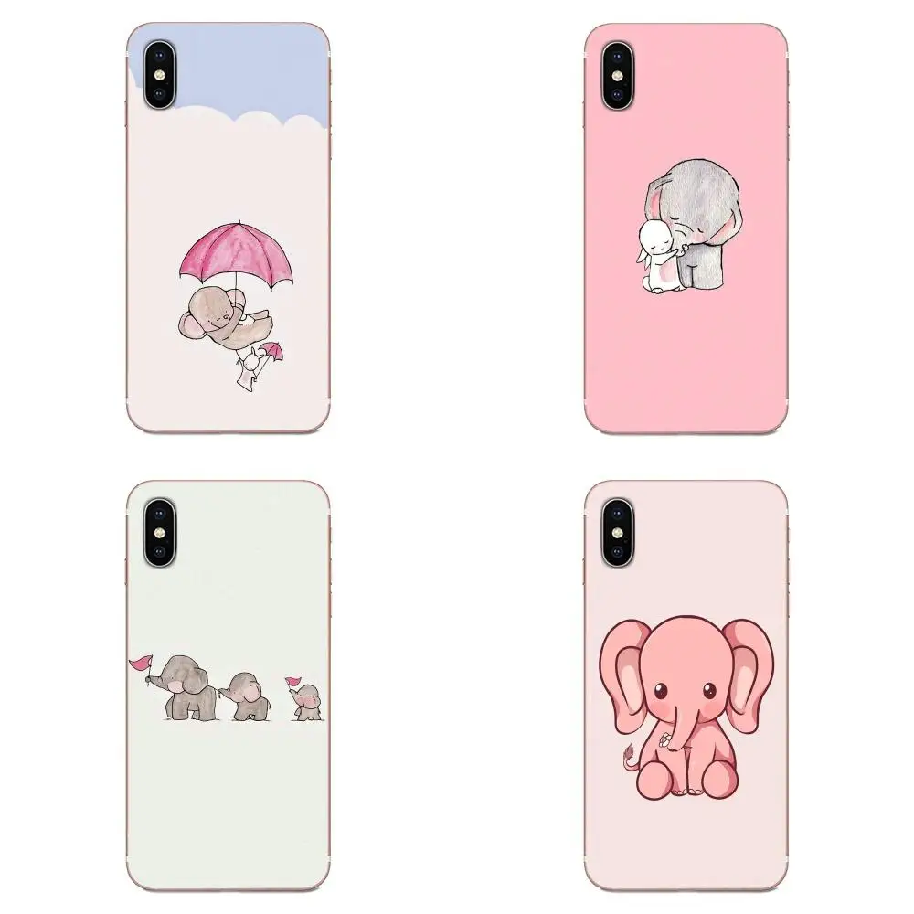 С рисунком в виде симпатичного слона и кролика для huawei Honor 4C 5A 5C 5X6 6A 6X7 7A 7C 7X8 8C 8S 9 10