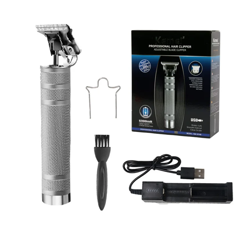 Kemei KM-1974 Hair Clipper Cordless Trimmer Men 0mm Baldheaded hair trimmer Hair Cutting Machine
