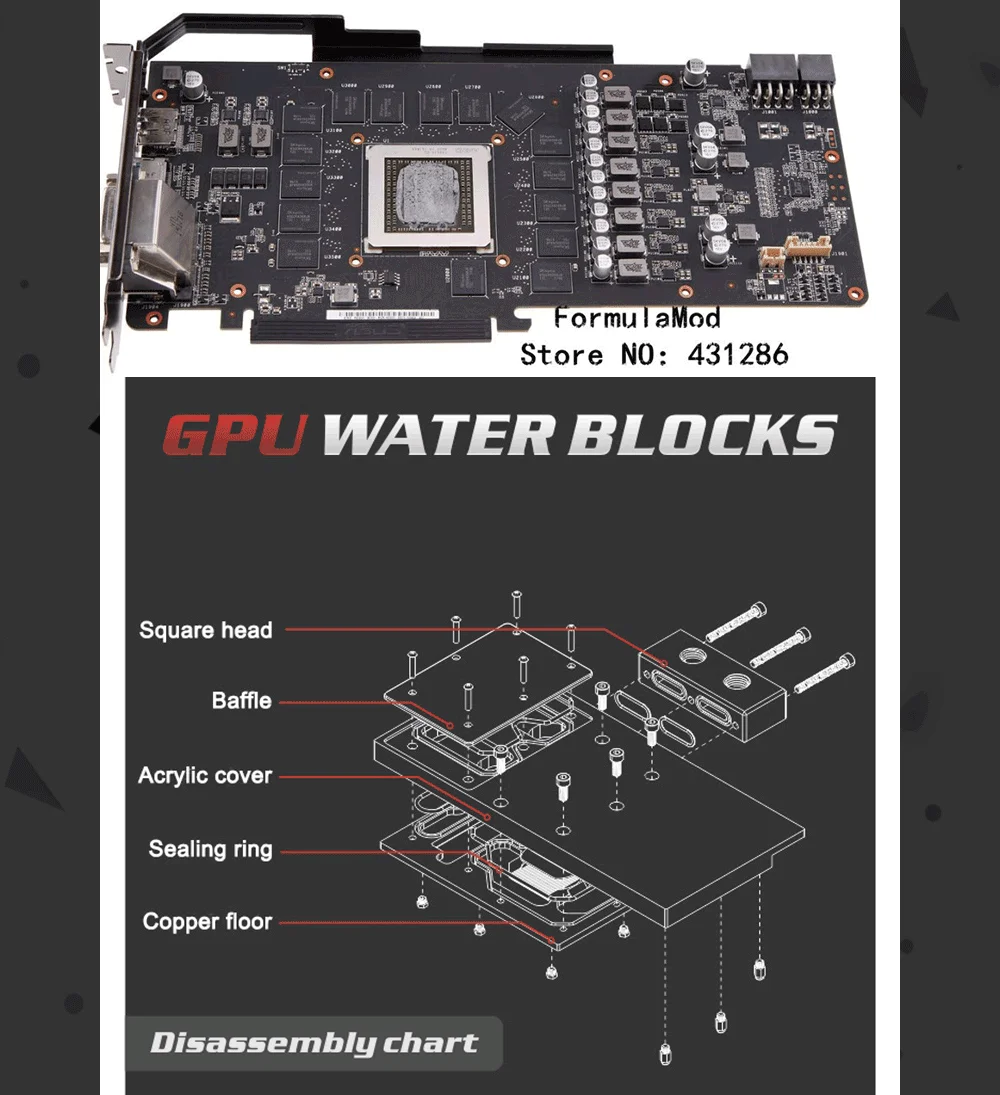 Bykski A-AS39XDC3-X, полное покрытие видеокарты блок водяного охлаждения RGB/RBW для Asus STRIX R9 390 DC3OC 8GD5 Gaming