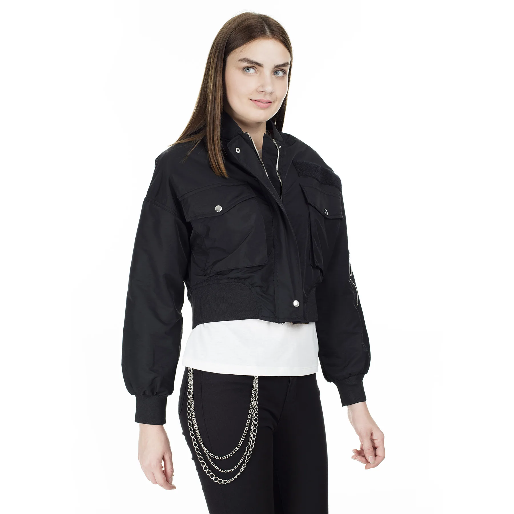 Женское короткое пальто с карманами Lela 551 M215233 | Женская одежда