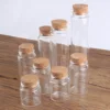 6 pieces/lot 50ml 60ml 80ml 100ml 120ml 150ml 200ml 240ml Glass Bottles With Cork Stopper Wishing Bottles For Wedding Favors 6
