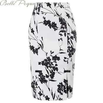 

Belle Poque Women's Pencil Skirt 2020 New Print High Waist Slim Skirts Work Office Skirt Ladies Elegant Skirt Plus Size S-2XL