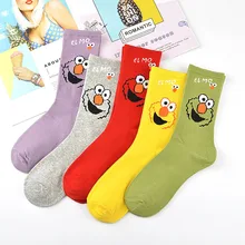 5 пара/лот, новинка, осенне-зимние хлопковые забавные носки, модные милые повседневные мужские Веселые носки унисекс, женские и мужские