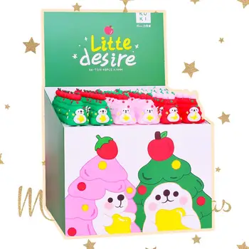 

24 pcs/lot Creative Christmas Tree Gel Pen Cute 0.5mm black Ink Signature Pens Promotional Gift Office School Supplies