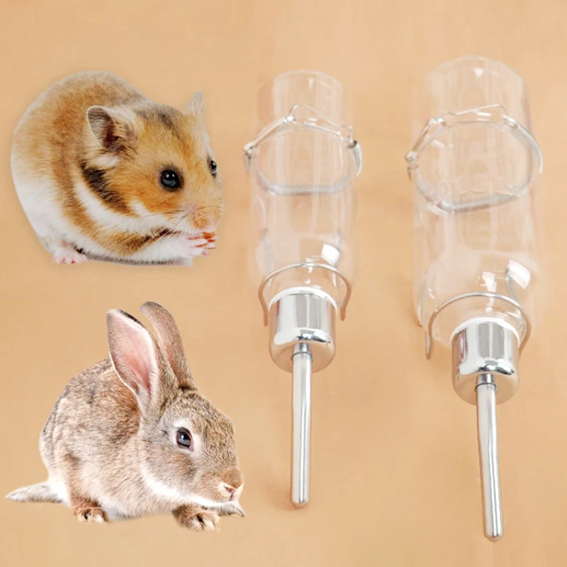 

Squirrel Rabbit Hamster Stainless Steel Drinking Fountains Automatic Water Feeder Puppy Dog Kitten Drinking Bottle Pet Supplies