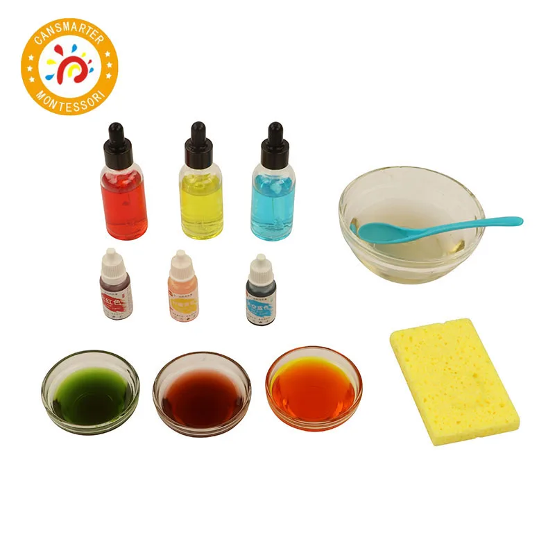 Montessori Material Color Mixing Activity Daily Life Children Toy Teaching Aids Tray Kids Toy Mini  - 4000032873176