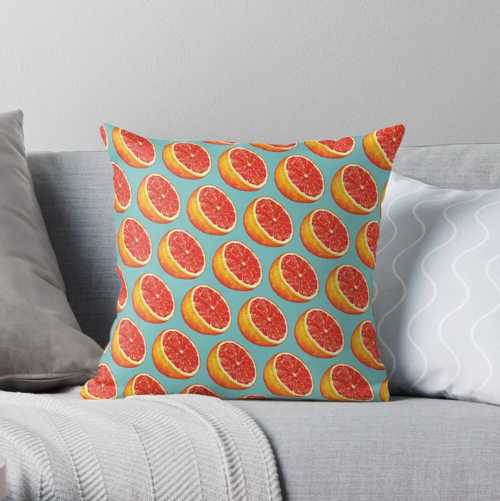 

Grapefruit Pattern - Blue Throw Pillow Pillowcase Cushion Cover Home Decorative Sofa Pillow Cover Cushion Cover 40x40cm 45x45cm