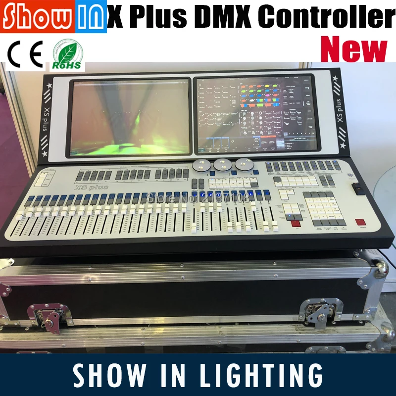 DJ диско контроллер DMX консоль двойной экран I5 Titan 11,1 11,0 версия с кофром Китай 12DMX 6144CH сценическое освещение стол