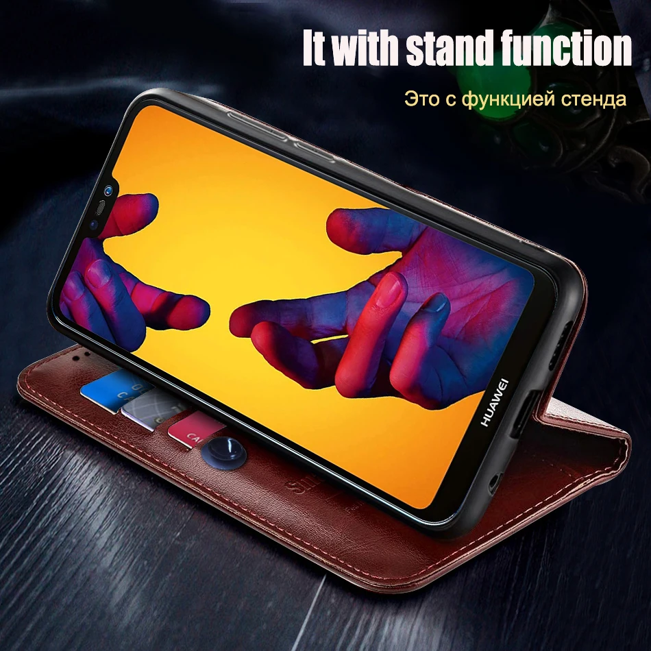 Phone Case Leather Huawei P20 Lite Flip Crocodile Texture