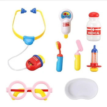 

8pcs Children Role Play Doctor Toy Set Simulation Stethoscope Medical Tool