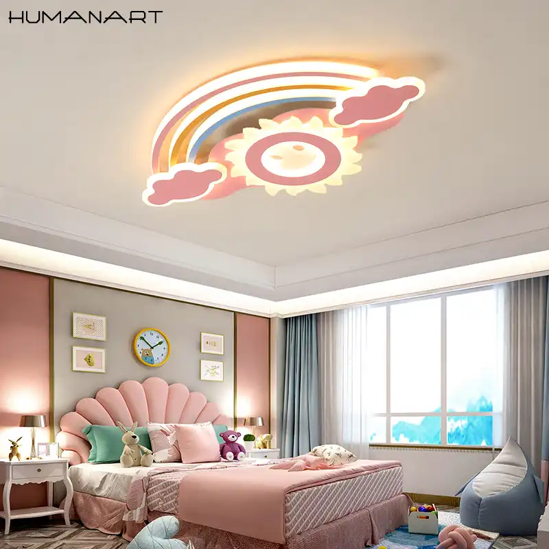 de techo led modernas con forma de sol