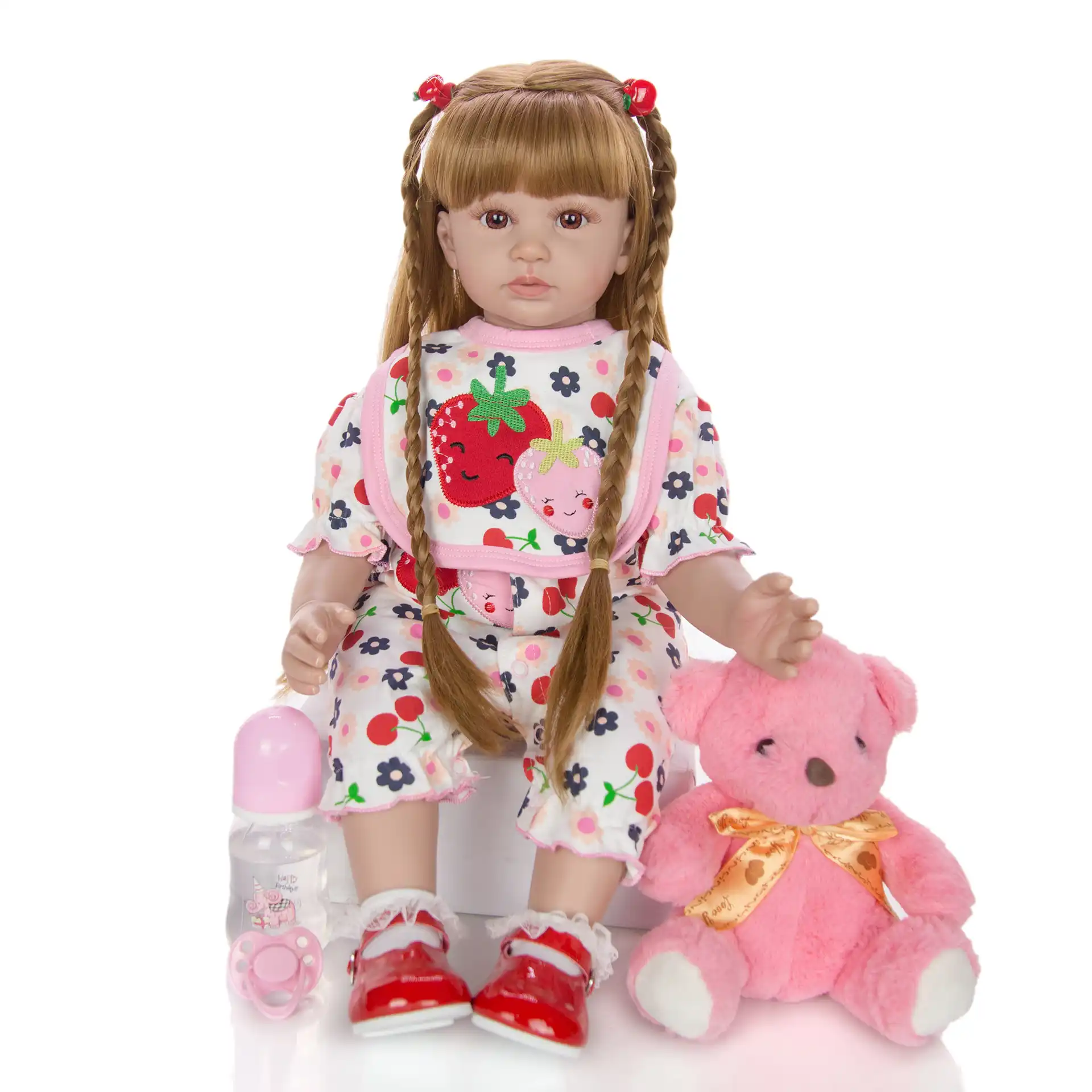Boneca Reborn Bebe Fofo Brinquedos De Boneca De Algodao Pp Juguetes Reborn Bebe Realista Silicone 55cm Bonecas Reborn Reborn