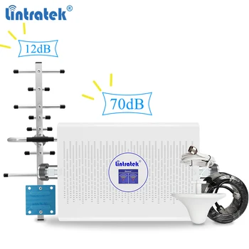 

Lintratek 70dB + 12dB 2G 3G Signal Booster 900 2100MHz Repeater AGC Internet Booster 3G 2100 UMTS Band 1 GSM 900 Amplifier