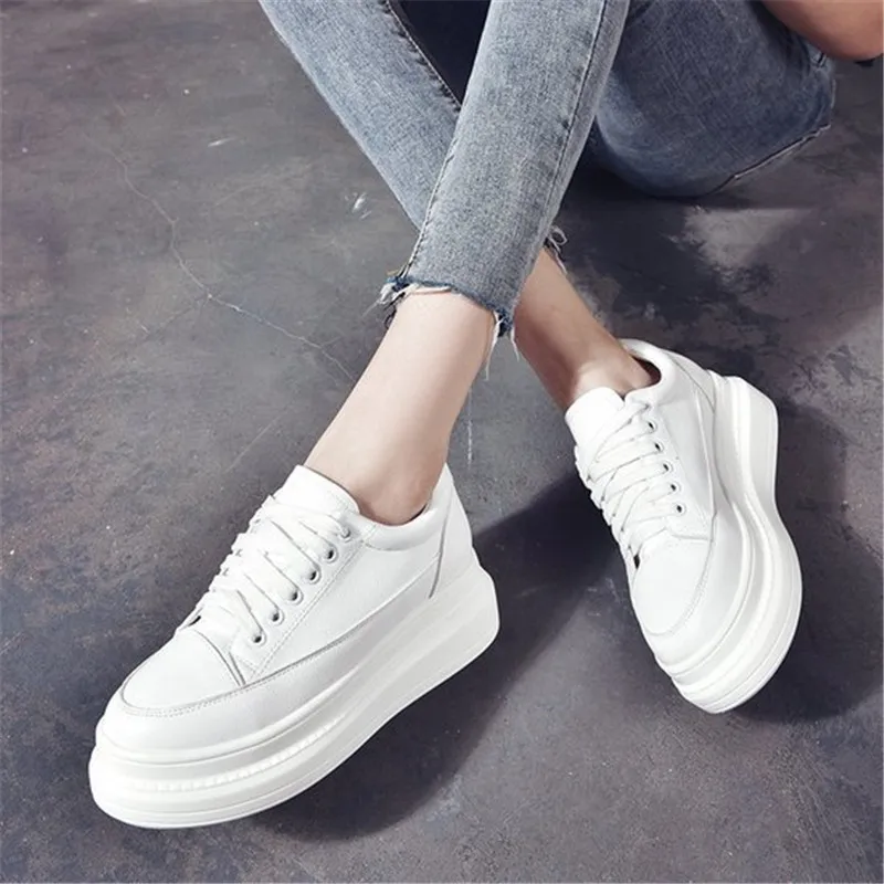 white fashionable trainers