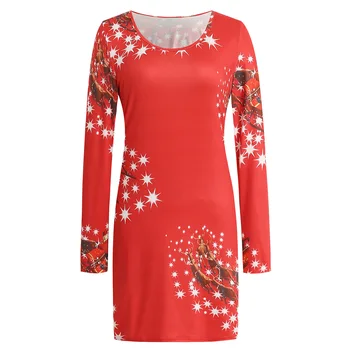 

Daily suit OWLPRINCESS 2019 new print dress autumn winter long sleeve dress