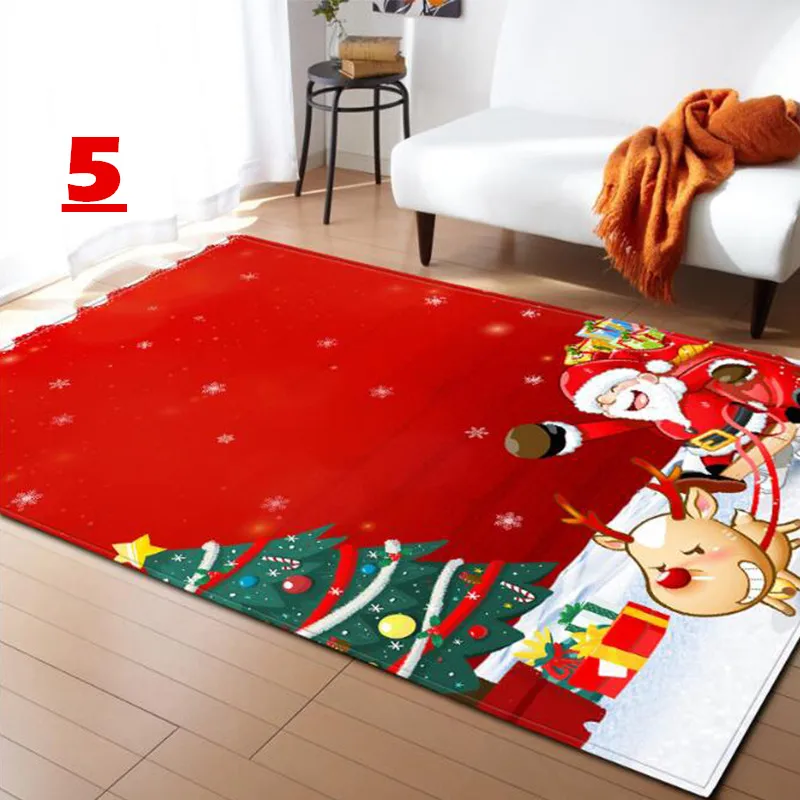 WUJIE 47x6" дюймовый красный 3D Печатный Рождественский коврик для гостиной Противоскользящий коврик для пола Коврик для дома украшение Рождественский ковер