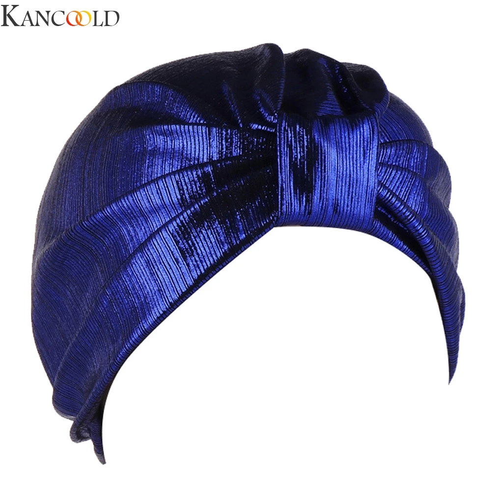 KANCOOLD Для женщин Ruched Индия шляпа мусульманских рюшами Хемо шапочка-тюрбан Обёрточная бумага Кепки Для мужчин и Для женщин Повседневное верхняя одежда уха теплая шапка