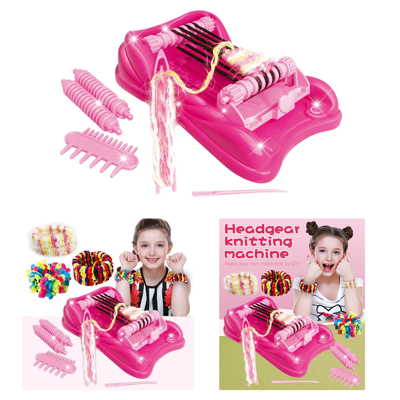 Hairband Machine Girls Wristband Headwear DIY Knitting Weaving Maker Machine