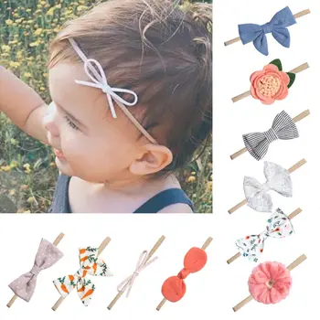 

Newborn Baby Girl Kid Bow Headband Floral Print Bow Headwear Newborn Hair Band Headdress Beautiful Headwear 1/10 pcs