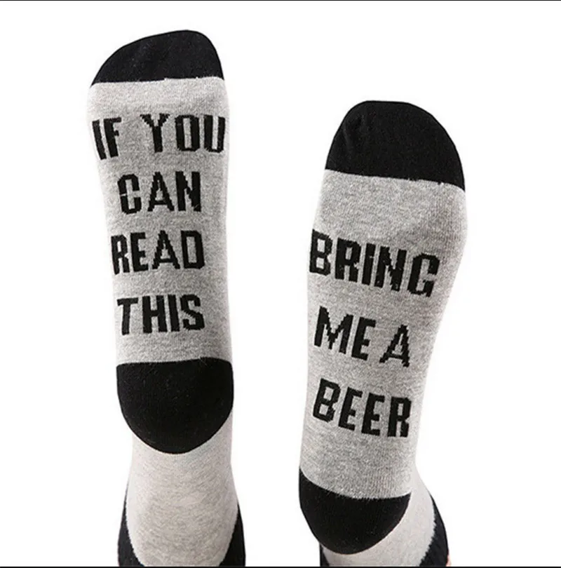 1 пара личные носки со словами* Если вы можете прочесть это принесет мне пивной носок* уютные носки для женщин и мужчин рождественские носки