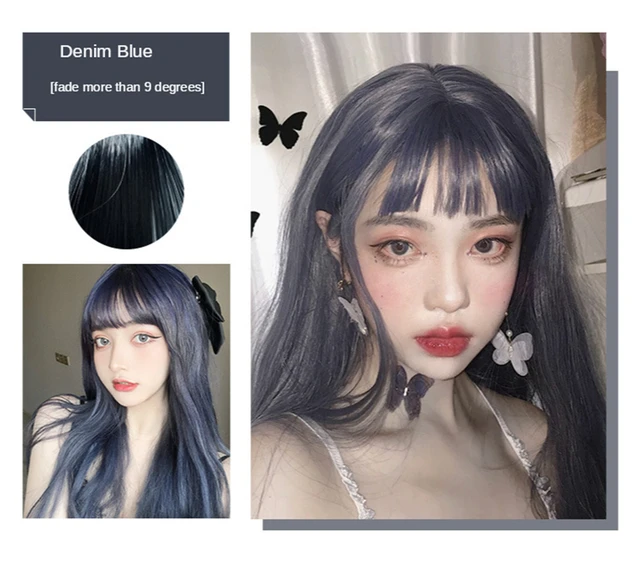 500ml Hair Dye Cream Fashion Blue Hair Waxing Mud DIY Temporary Styling Hair Color Cream No Damage Easy Wash Purple Hair Dye Wax Denim Blue