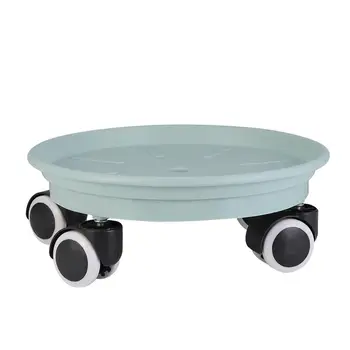 

Movable Flower Pot Tray Plastic Plant Pot Tray with Wheel Round Shape Flowerpot Pad Multi-purpose Flowerpot Base with Water Box