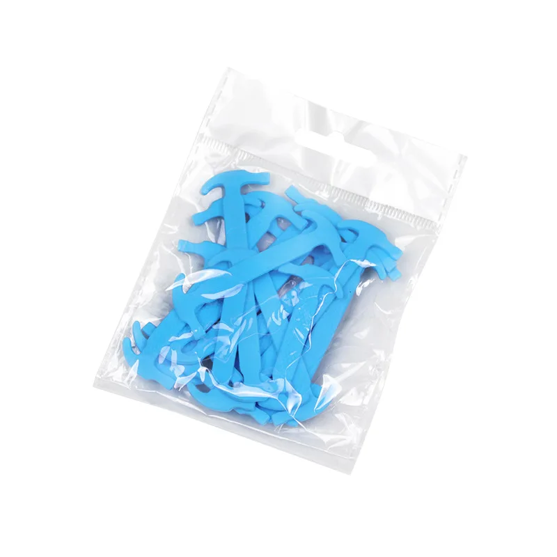 Sky Blue A 16 шт./лот силиконовые эластичные шнурки для мужчин и женщин специальные шнурки без галстука шнурки молоток анти-shedding дети шнуровки Zapatillas - Цвет: Sky Blue A