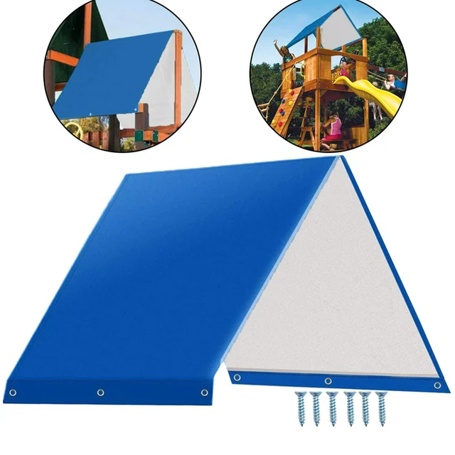 Bâche Imperméable Aire Jeux 210D - 132x226cm - Protection Soleil Pluie Pour Balançoires Toboggans